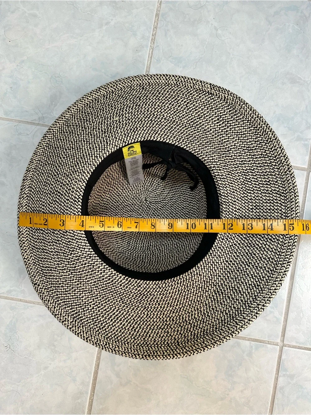 NWT Black & Tan Woven Sun Hat